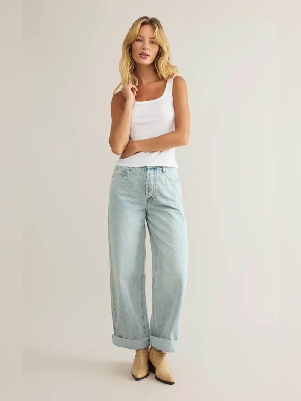 🆕 Z Supply Lou Denim Wide Leg Jeans-Faded Indigo NWT SZ 29